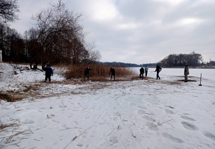 В Станьково началось строительство пирса на озере 0