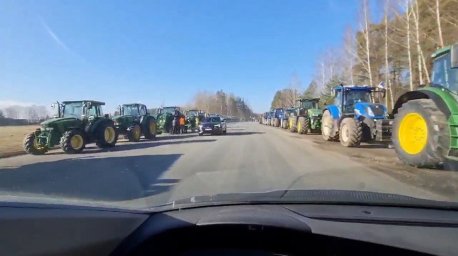 Эстонские фермеры устроили масштабную акцию протеста