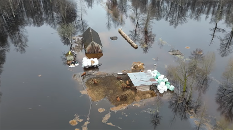 Затоплены поля, дороги и дома. Фермеры в Литве опасаются серьезных потерь из-за паводков