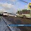 В Минске легковушка врезалась в стоящий троллейбус, а затем в маршрутку 0