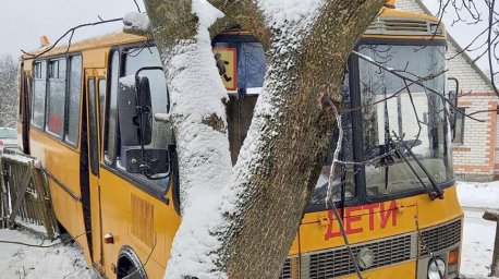 Школьный автобус попал в ДТП в Брестском районе