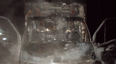 В Волковыске водитель обгорел при попытке потушить грузовик