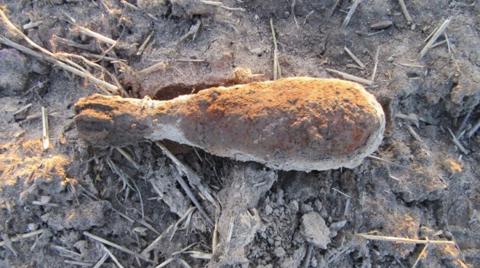 Минометный снаряд времен войны нашли в Волковыске