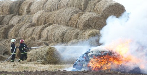 В Круглянском районе в поле сгорело 70 т соломы