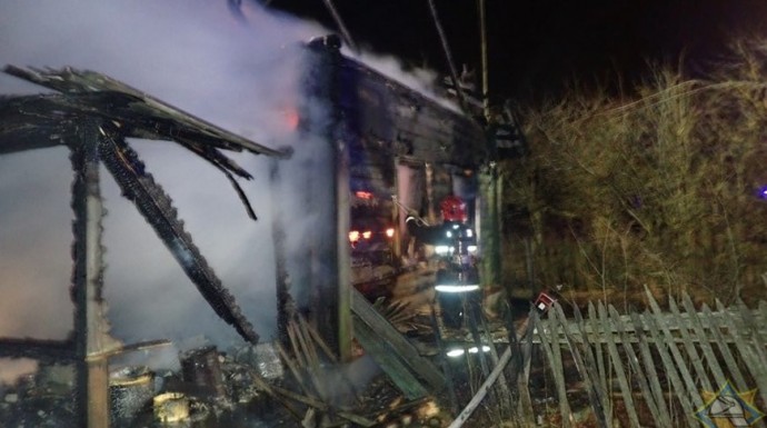В Витебском районе на пожаре дома погиб мужчина