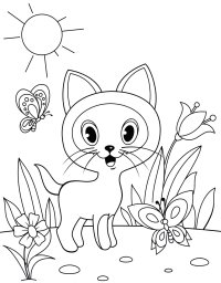 Котенок Гав на прогулке 0