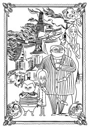 Картина с семейкой Аддамс 0