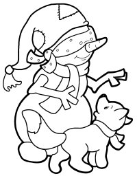 Снеговик играет с лисёнком 0