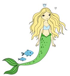 Длинноволосая русалка 1