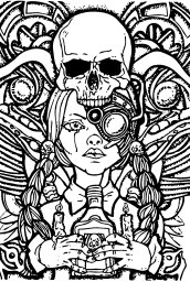 Уэнсдей с черепом 0