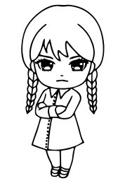 Мультяшная Уэнсдей 0