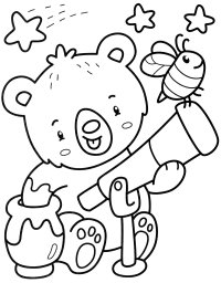 Мишка смотрит на звёзды