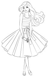 Барби в романтичном наряде