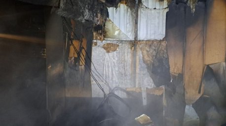 Строительная бытовка горела в Витебске