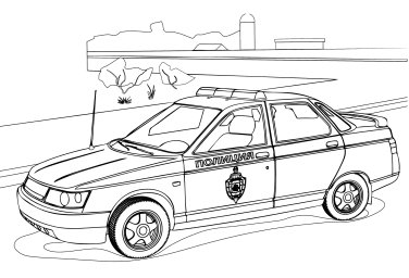 Полицейская машина ВАЗ-2110 0