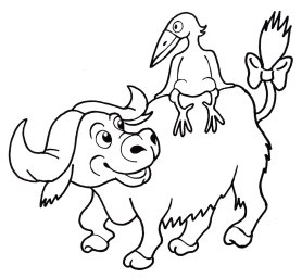 Буйвол и птичка 0