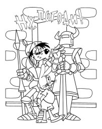 Волк с зайцем в музее 0