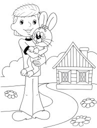 Дядя Федор с зайцем