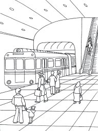 Поезд на станции метро 0