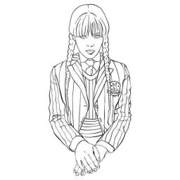 Уэнсдей в школьной форме 0