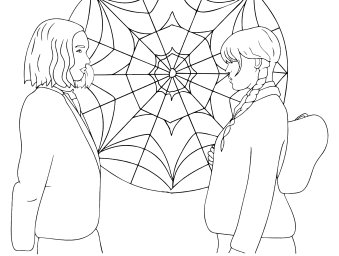 Встреча Энид и Уэнсдей 0