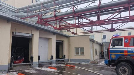 На предприятии в Волковыске горел транспортер, работники МЧС потушили огонь