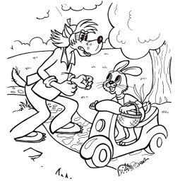 Заяц на мопеде