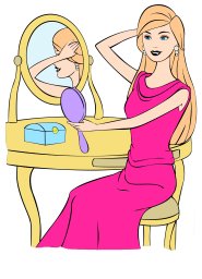 Барби делает прическу 1