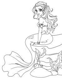Русалка с красивой прической 0