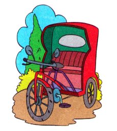 Велосипед с маленькой каретой 1