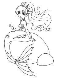 Русалка на камне 0