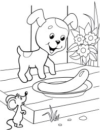 Щенок и сосиска 0