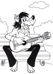 Волк играет на гитаре 0