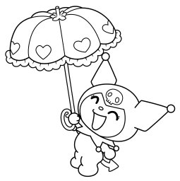 Куроми летит на зонтике