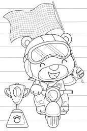 Медвежонок-мотоциклист 0