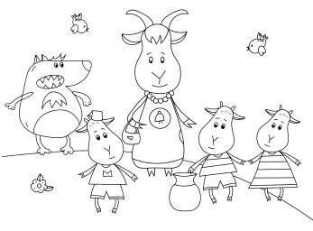 Волк и семеро козлят на лужайке 0