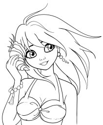 Русалка слушает звуки океана