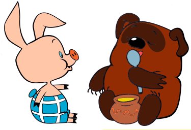 Винни и Пятачок едят мед 1