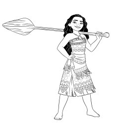 Моана держит весло 0