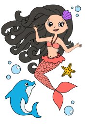 Русалка с дельфинчиком 1