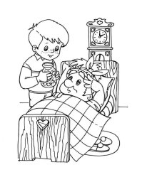 Малыш ухаживает за больным Карлсоном 0