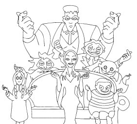 Семейка Аддамс щелкает пальцами