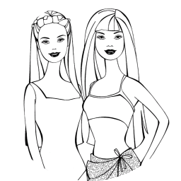 Барби с подругой собрались на пляж