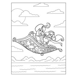 Алладин и Жасмин летят на ковре