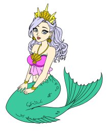 Русалка в красивой тиаре 1