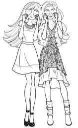 Барби и ее подружка дурачатся 0