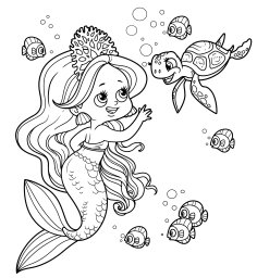 Русалочка с черепахой 0