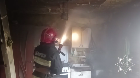 Работники МЧС спасли пожилую женщину при пожаре в Гомеле