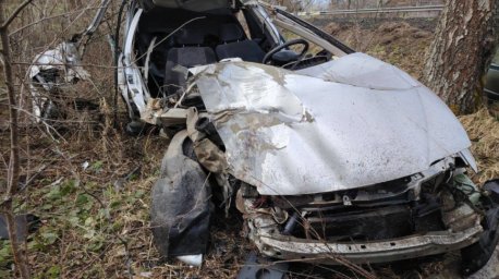 Уснул за рулем и съехал в кювет. В Городокском районе в ДТП пострадал водитель