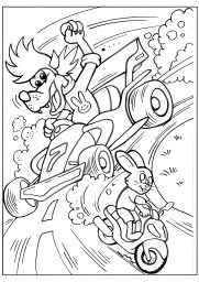 Волк с зайцем на гонках 0